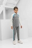 Black Bananas JR. Football Trainingspak Kids Lichtgrijs - Maat 152 - Kleur: LichtgrijsWitBlauw | Soccerfanshop