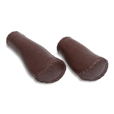 Selle Orient bruine handvatten - microvezel leer - 130/92mm