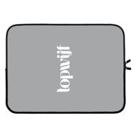 Topwijf Grijs Wit: Laptop sleeve 15 inch - thumbnail