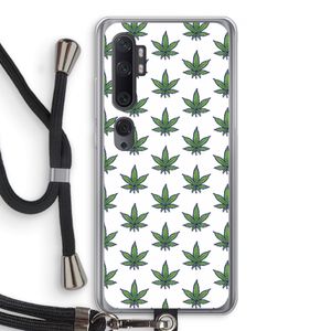 Weed: Xiaomi Mi Note 10 Transparant Hoesje met koord