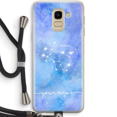 Sterrenbeeld - Licht: Samsung Galaxy J6 (2018) Transparant Hoesje met koord