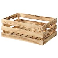 Fruitkisten opslagbox - old look - lichtbruin - hout - L58 x B39 x H24 cm Fruitkisten opslagbox - old look - lichtbruin - hout - L58 x B39 x H24 cm