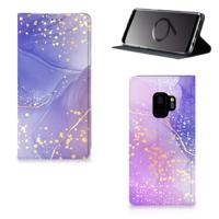 Bookcase voor Samsung Galaxy S9 Watercolor Paars