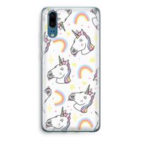 Rainbow Unicorn: Huawei P20 Transparant Hoesje