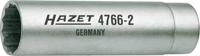 HAZET bougiesleutel 4766-2 · 3/8 inch (10 mm) vierkant hol · buitentwaalfkant profiel · sw 14 mm