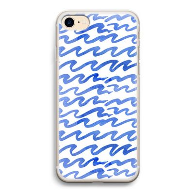 Blauwe golven: iPhone 7 Transparant Hoesje