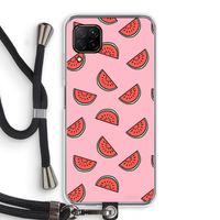 Watermeloen: Huawei P40 Lite Transparant Hoesje met koord