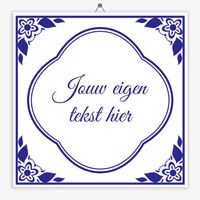 Delfts Blauw tegeltje bloemetjes