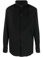 Emporio Armani chemise à plastron contrastant - Noir