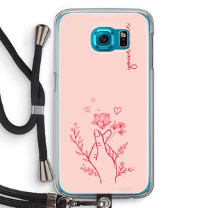 Giving Flowers: Samsung Galaxy S6 Transparant Hoesje met koord