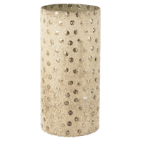 J-Line Vaas Parel Glas Goud S 14x14x28,5 - thumbnail