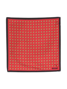 Moschino Teddy Bear monogram-pattern scarf - Rouge