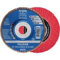 PFERD TOOLS 67612536 PFF 125 CO-FREEZE 36 SG INOX Lamellenschijf Diameter 125 mm Boordiameter 22.23 mm Legering op nikkelbasis, Superlegeringen op nikkel- of