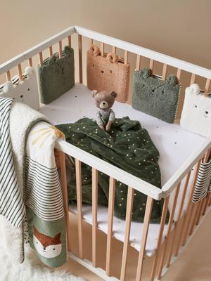 Bedbumper GREEN FOREST Oeko-Tex® ecru/meerkleurig