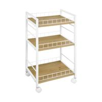 Groentetrolley Versa Wit Metaal Plastic Melamine 30 x 76 x 40 cm