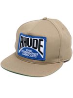 RHUDE casquette à patch logo - Marron - thumbnail