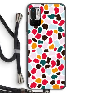 Colored Giraffe: Xiaomi Redmi Note 10 5G Transparant Hoesje met koord