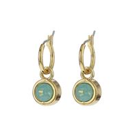 Biba Hang Oorbellen met Swarovski Steentje Pacific Opal Goud Biba Hang Oorbellen met Swarovski Steentje Pacific Opal Goud