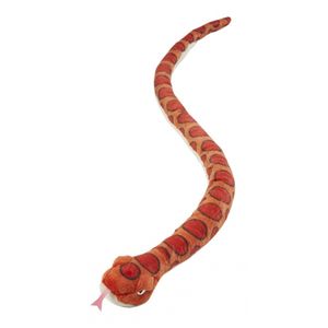 Knuffel slangen oranje met rood 152 cm   -