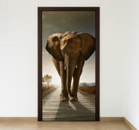 Majestueuze grote olifant deursticker