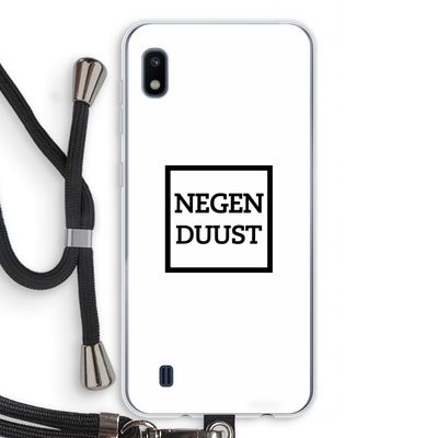 Negenduust vierkant: Samsung Galaxy A10 Transparant Hoesje met koord