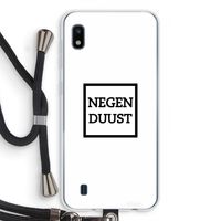 Negenduust vierkant: Samsung Galaxy A10 Transparant Hoesje met koord