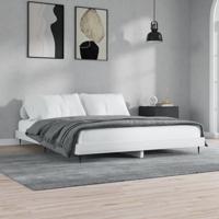 Bedframe bewerkt hout hoogglans wit 200x200 cm Bedframe bewerkt hout hoogglans wit 200x200 cm