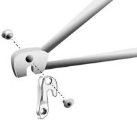 Union derailleurpad gh-132 met schroefset m8x0.75