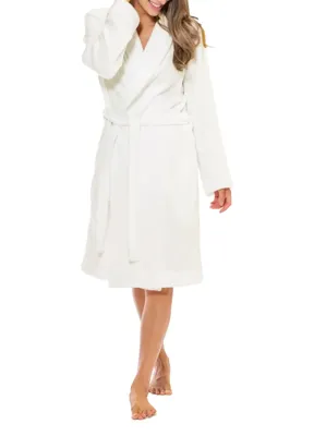 HL-tricot dames badjas fleece - Comfort - Warme winter ochtendjas - Badjassen dames