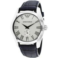 Horlogeband Armani AR1666 Leder Blauw 22mm