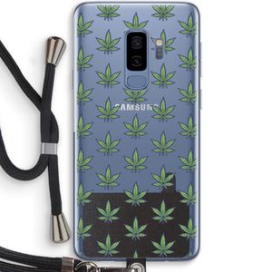Weed: Samsung Galaxy S9 Plus Transparant Hoesje met koord