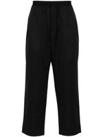 Neighborhood Straight broek met trekkoordtaille - Zwart - thumbnail