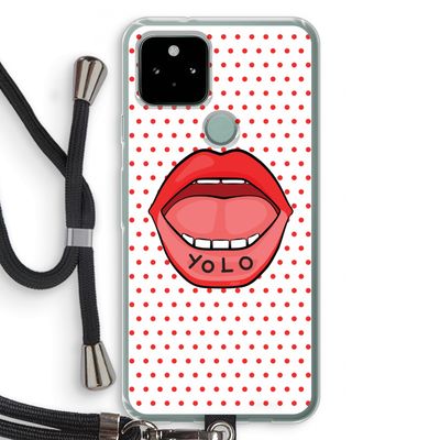 Yolo Denise: Pixel 5 Transparant Hoesje met koord