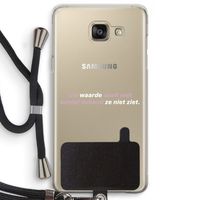 uw waarde daalt niet: Samsung Galaxy A5 (2016) Transparant Hoesje met koord