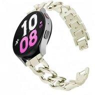 Huawei Watch GT 4 / GT 5 (41mm) & GT 5 Pro (42mm) - Metalen quick-release ketting band - Sterrenlicht