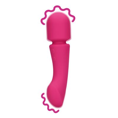 Loveline by Shots Ultra Soft Silicone Dubbelzijdige Wand Vibrator - Prestone Roze