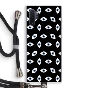 Eyes pattern: Samsung Galaxy Note 10 Plus Transparant Hoesje met koord