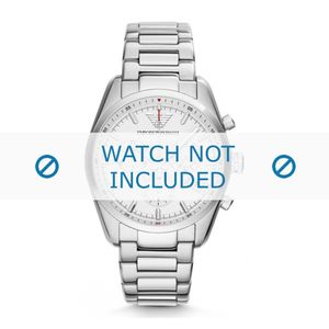 Armani horlogeband AR6013 Staal Zilver 20mm