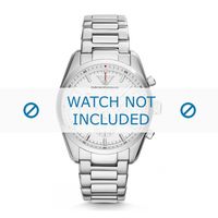 Armani horlogeband AR6013 Staal Zilver 20mm