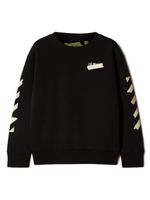 Off-White Kids sweat à imprimé Arrow - Noir