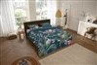 Descanso Dekbedovertrek 200 x 200/220 cm + 2 kussenslopen Petrol - thumbnail