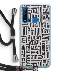 Moroccan Print: Huawei P20 Lite (2019) Transparant Hoesje met koord