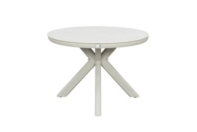 Ziggy tuintafel 105 cm rond frame latte light blad sinterstone beige