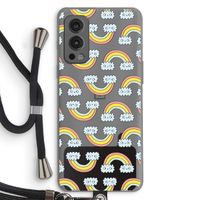 Regenboog: OnePlus Nord 2 5G Transparant Hoesje met koord