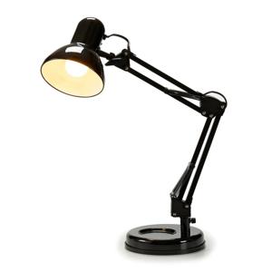 Pincello Tafellamp/bureaulampje High Light - metaal - zwart - H58 cm - buigbaar - hoog model