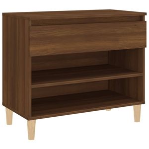 vidaXL Schoenenkast 70x36x60 cm bewerkt hout bruin eikenkleur