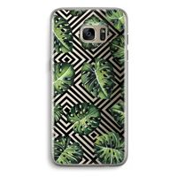 Geometrische jungle: Samsung Galaxy S7 Edge Transparant Hoesje