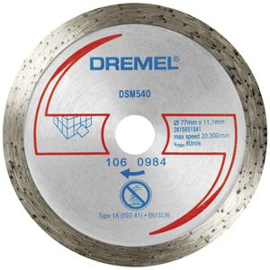 Dremel DSM540 2615S540JB Diamanten doorslijpschijf 77 mm 1 stuk(s) Tegels, Baksteen, Marmer, Porselein, Keramiek