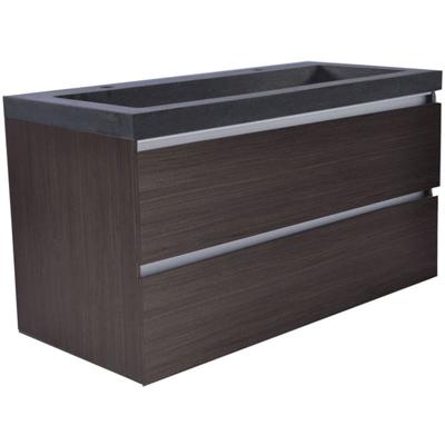 Wiesbaden Vision Onderkast Met 2 Laden - 100x46cm - Houtnerf Grijs