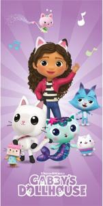 Gabby&apos;s Dollhouse strandlaken paars 70 x 140 cm Katoen